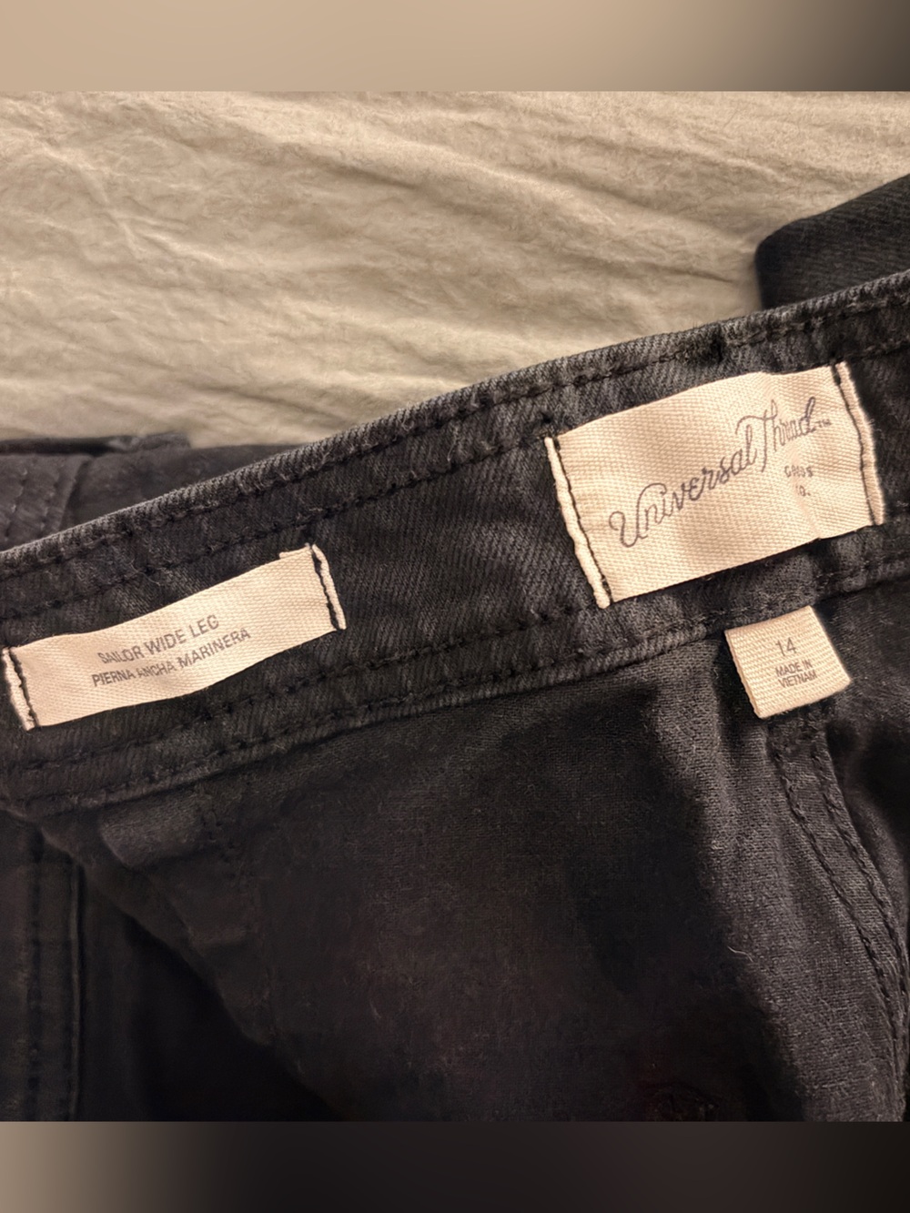 Universal Thread Women's Black Wide Leg Sailor Jeans